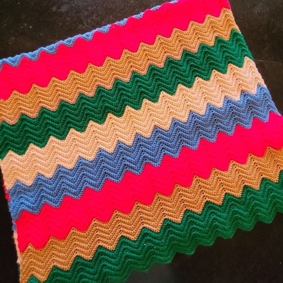 Crocheted Afghan Lap Blanket - Picture 7 of 7